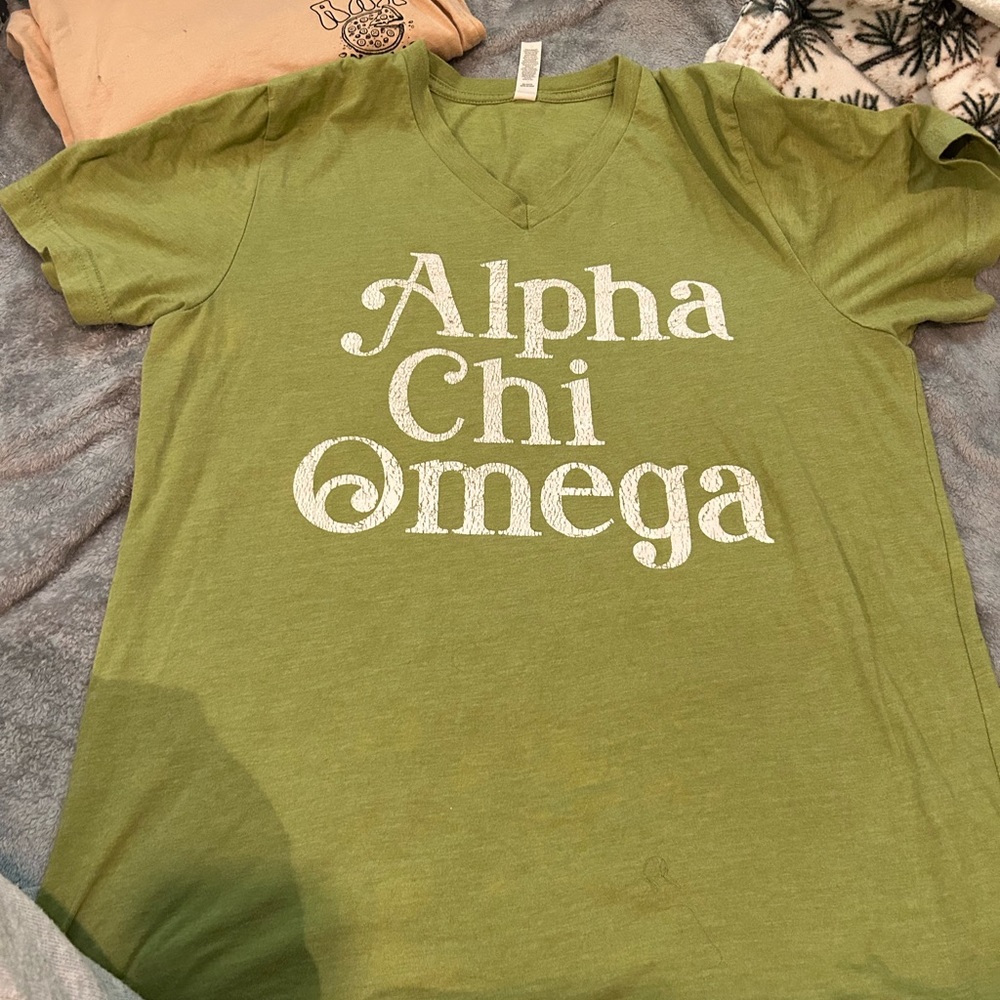 Alpha Chi Omega Green Shirt
